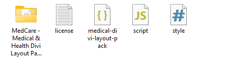 Divi Medical & Health Layout - File Structure
